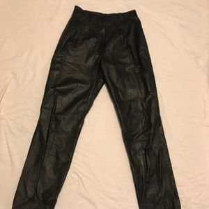 Black leather pants size 9/10